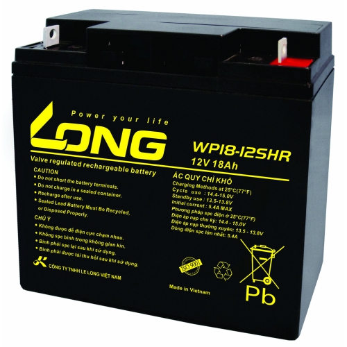 ẮC QUY KÍN KHÍ (VRLA AGM) LONG 12V-18Ah, WP18-12SHR