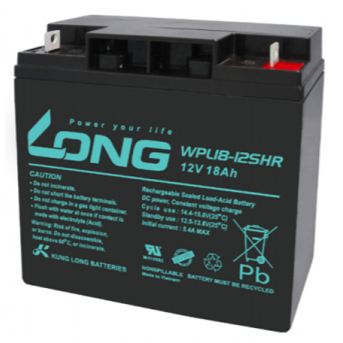 ẮC QUY KÍN KHÍ (VRLA AGM) LONG 12V-18Ah, WPL18-12SHR